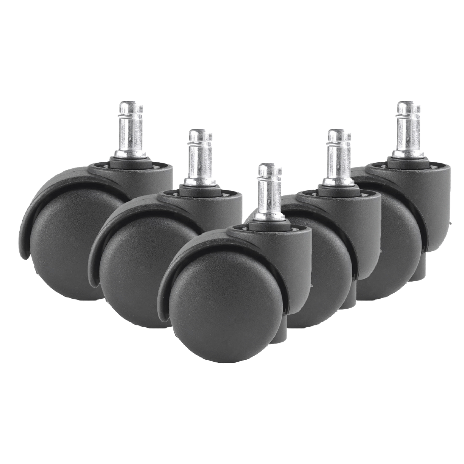 Pack of 5 Brake Loaded Castors